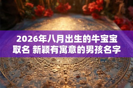 2026年八月出生的牛宝宝取名 新颖有寓意的男孩名字