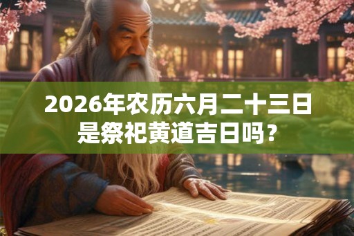 2026年农历六月二十三日是祭祀黄道吉日吗? 2026年农历六月二十三日是祭祀黄道吉日吗?