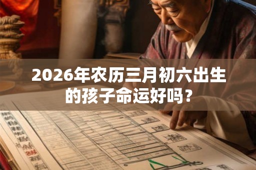 2026年农历三月初六出生的孩子命运好吗? 2026年农历三月初六出生的孩子命运好吗?