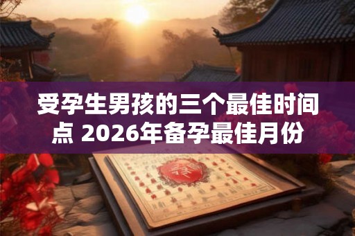 受孕生男孩的三个最佳时间点 2026年备孕最佳月份