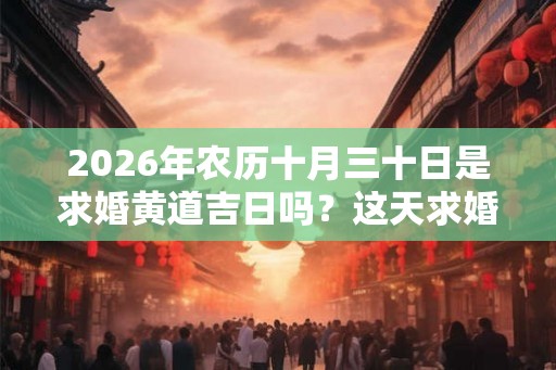 2026年农历十月三十日是求婚黄道吉日吗？这天求婚好不好？