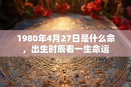 1980年4月27日是什么命，出生时辰看一生命运