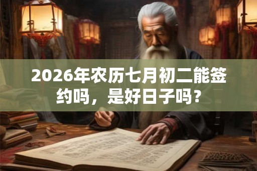 2026年农历七月初二能签约吗，是好日子吗？