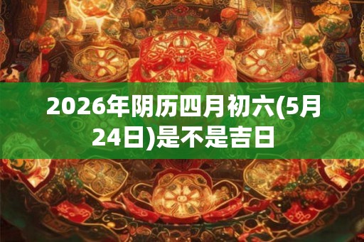 2026年阴历四月初六(5月24日)是不是吉日