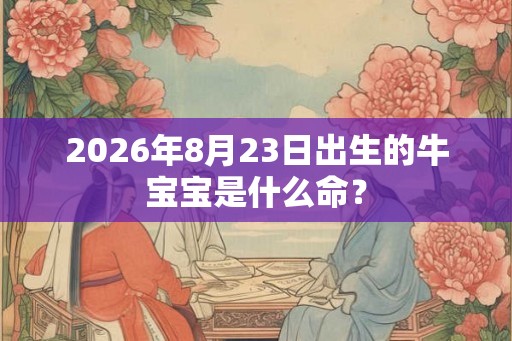 2026年8月23日出生的牛宝宝是什么命？