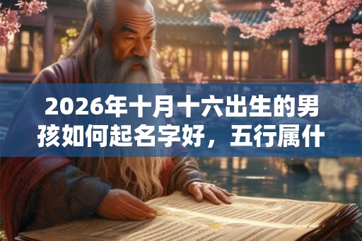 2026年十月十六出生的男孩如何起名字好，五行属什么