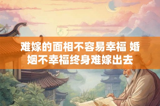 难嫁的面相不容易幸福 婚姻不幸福终身难嫁出去