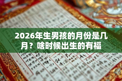 2026年生男孩的月份是几月?啥时候出生的有福 2026年生男孩的月份是几月?啥时候出生的有福