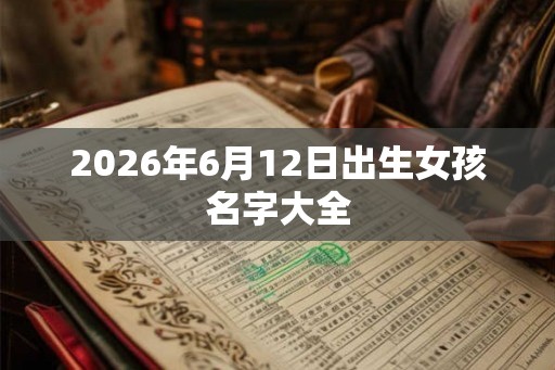 2026年6月12日出生女孩名字大全 2026年6月12日出生女孩名字大全