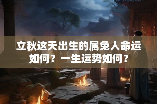 立秋这天出生的属兔人命运如何？一生运势如何？