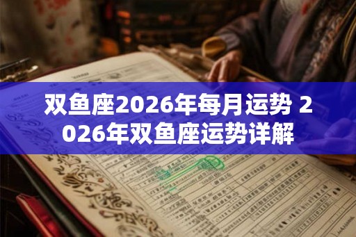 双鱼座2026年每月运势 2026年双鱼座运势详解