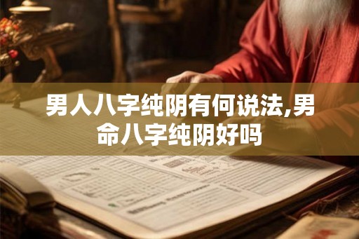 男人八字纯阴有何说法,男命八字纯阴好吗