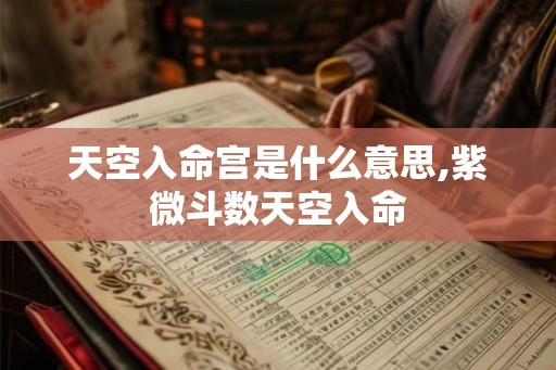 天空入命宫是什么意思,紫微斗数天空入命