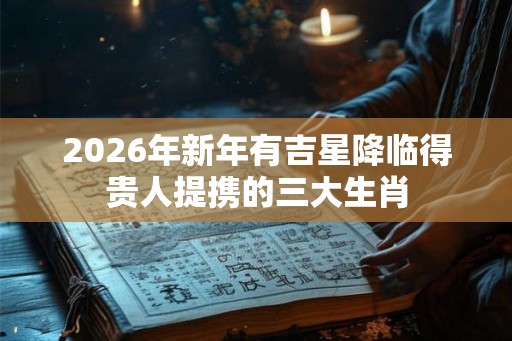 2026年新年有吉星降临得贵人提携的三大生肖