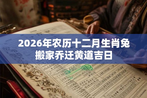 2026年农历十二月生肖兔搬家乔迁黄道吉日