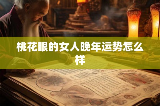 桃花眼的女人晚年运势怎么样