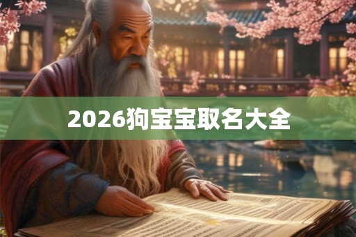 2026狗宝宝取名大全