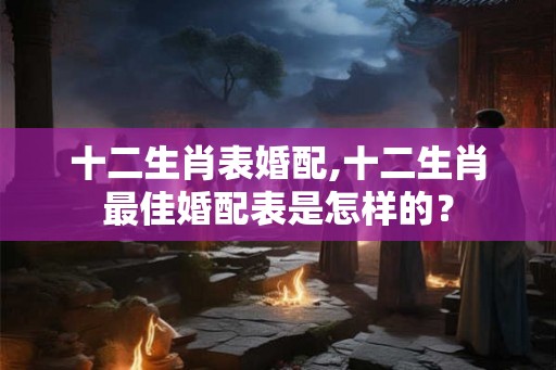 十二生肖表婚配,十二生肖最佳婚配表是怎样的？