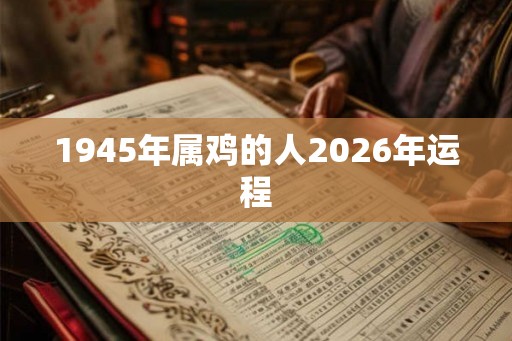1945年属鸡的人2026年运程