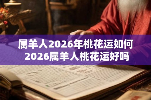 属羊人2026年桃花运如何 2026属羊人桃花运好吗