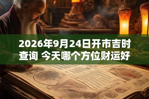 2026年9月24日开市吉时查询 今天哪个方位财运好 2026年9月24日开市吉时查询 今天哪个方位财运好