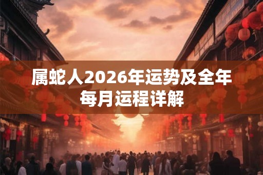 属蛇人2026年运势及全年每月运程详解 属蛇人2026年运势及全年每月运程详解