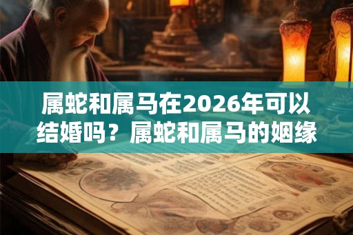 属蛇和属马在2026年可以结婚吗？属蛇和属马的姻缘怎么样？