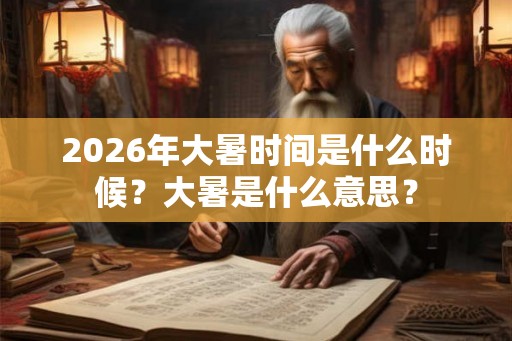 2026年大暑时间是什么时候?大暑是什么意思? 2026年大暑时间是什么时候?大暑是什么意思?