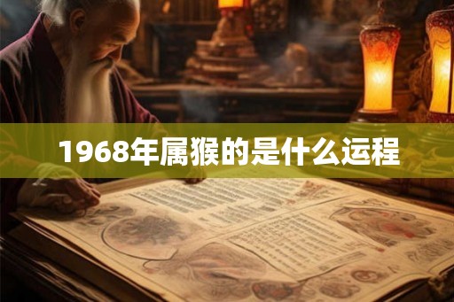 1968年属猴的是什么运程