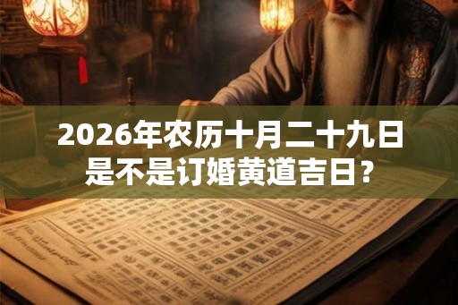 2026年农历十月二十九日是不是订婚黄道吉日? 2026年农历十月二十九日是不是订婚黄道吉日?