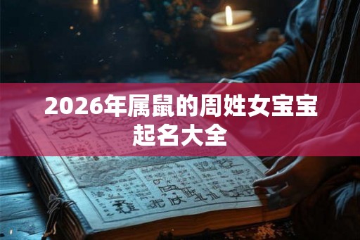 2026年属鼠的周姓女宝宝起名大全