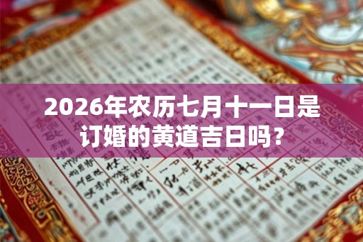 2026年农历七月十一日是订婚的黄道吉日吗？