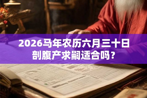 2026马年农历六月三十日剖腹产求嗣适合吗？
