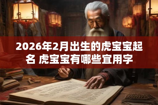 2026年2月出生的虎宝宝起名 虎宝宝有哪些宜用字