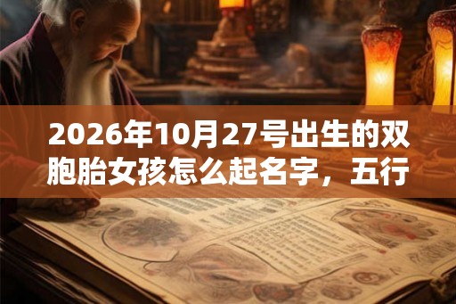 2026年10月27号出生的双胞胎女孩怎么起名字，五行属什么？