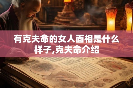 有克夫命的女人面相是什么样子,克夫命介绍