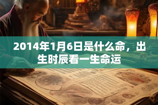 2014年1月6日是什么命，出生时辰看一生命运