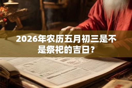 2026年农历五月初三是不是祭祀的吉日？