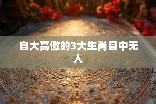自大高傲的3大生肖目中无人 自大高傲的3大生肖目中无人