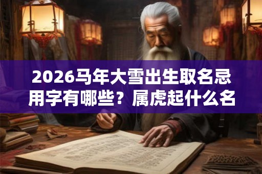 2026马年大雪出生取名忌用字有哪些？属虎起什么名