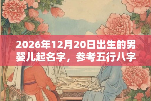 2026年12月20日出生的男婴儿起名字，参考五行八字取名
