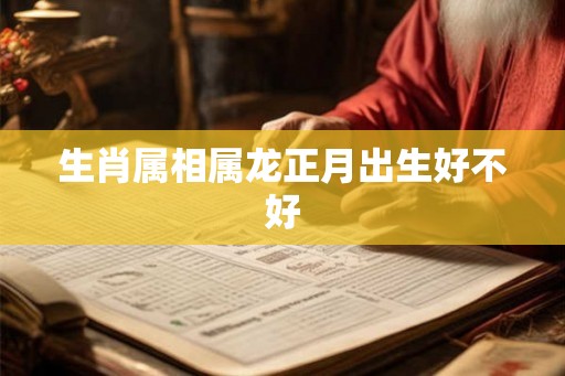 生肖属相属龙正月出生好不好