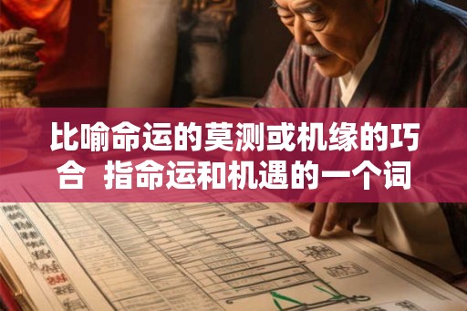 比喻命运的莫测或机缘的巧合  指命运和机遇的一个词