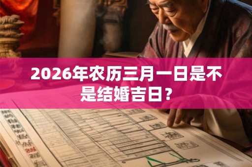 2026年农历三月一日是不是结婚吉日？