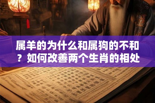 属羊的为什么和属狗的不和？如何改善两个生肖的相处之道