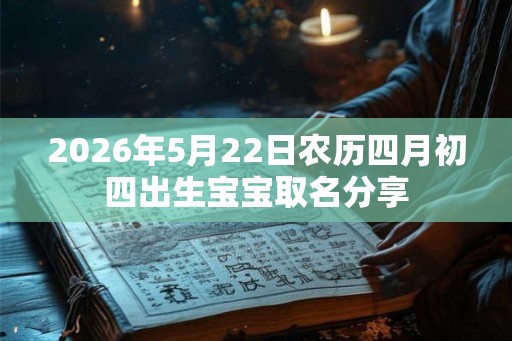 2026年5月22日农历四月初四出生宝宝取名分享