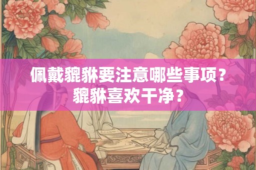 佩戴貔貅要注意哪些事项？貔貅喜欢干净？