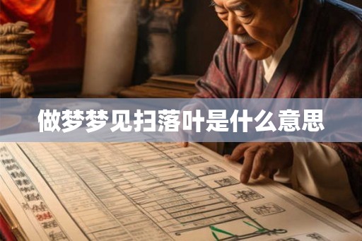 做梦梦见扫落叶是什么意思