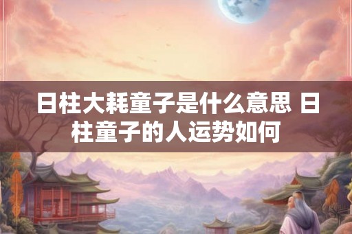 日柱大耗童子是什么意思 日柱童子的人运势如何