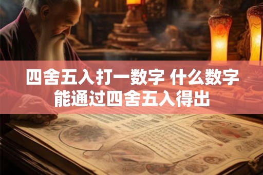 四舍五入打一数字 什么数字能通过四舍五入得出